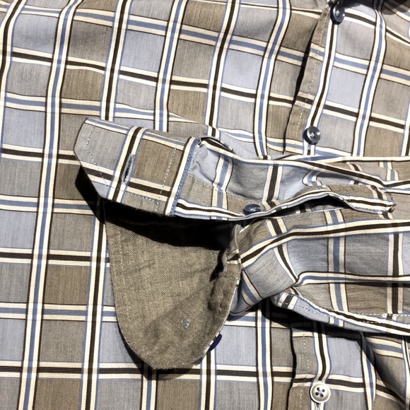 Tasso Elba Plaid Dress Shirt Medium